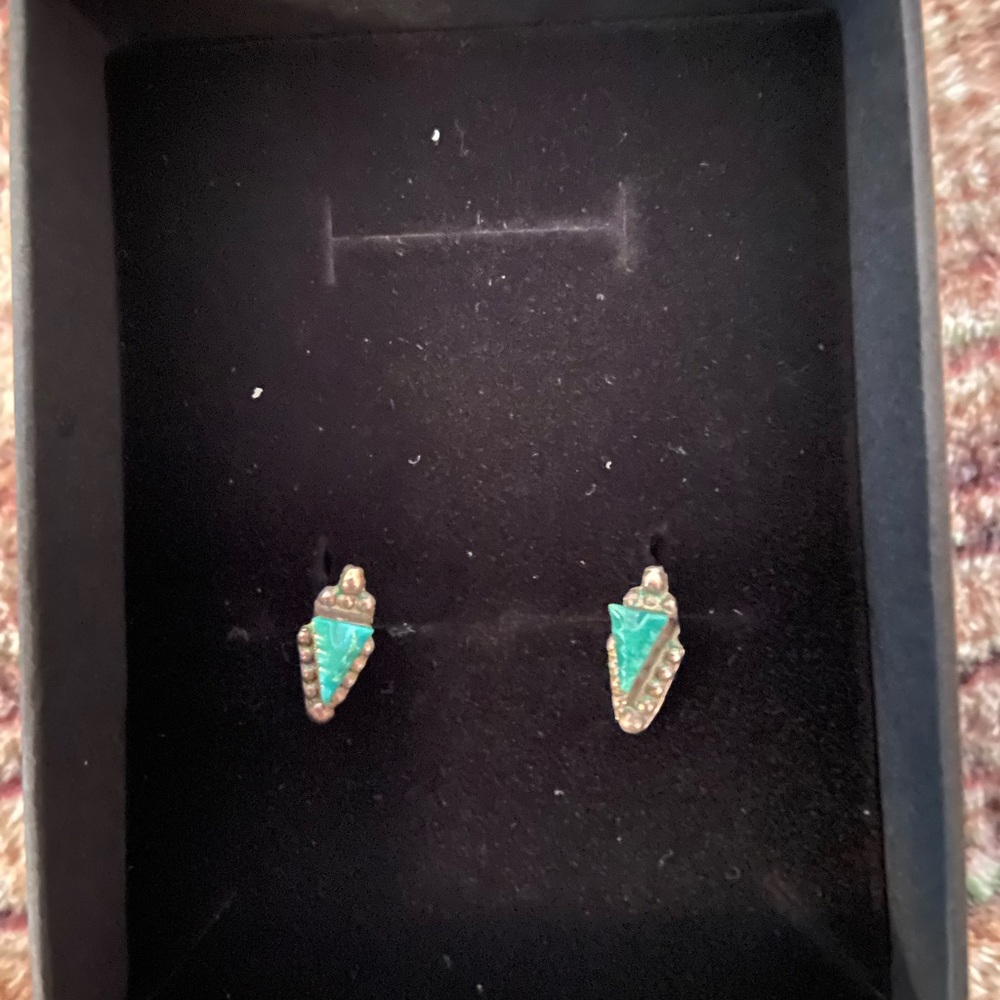 Turquoise Arrowhead Earrings